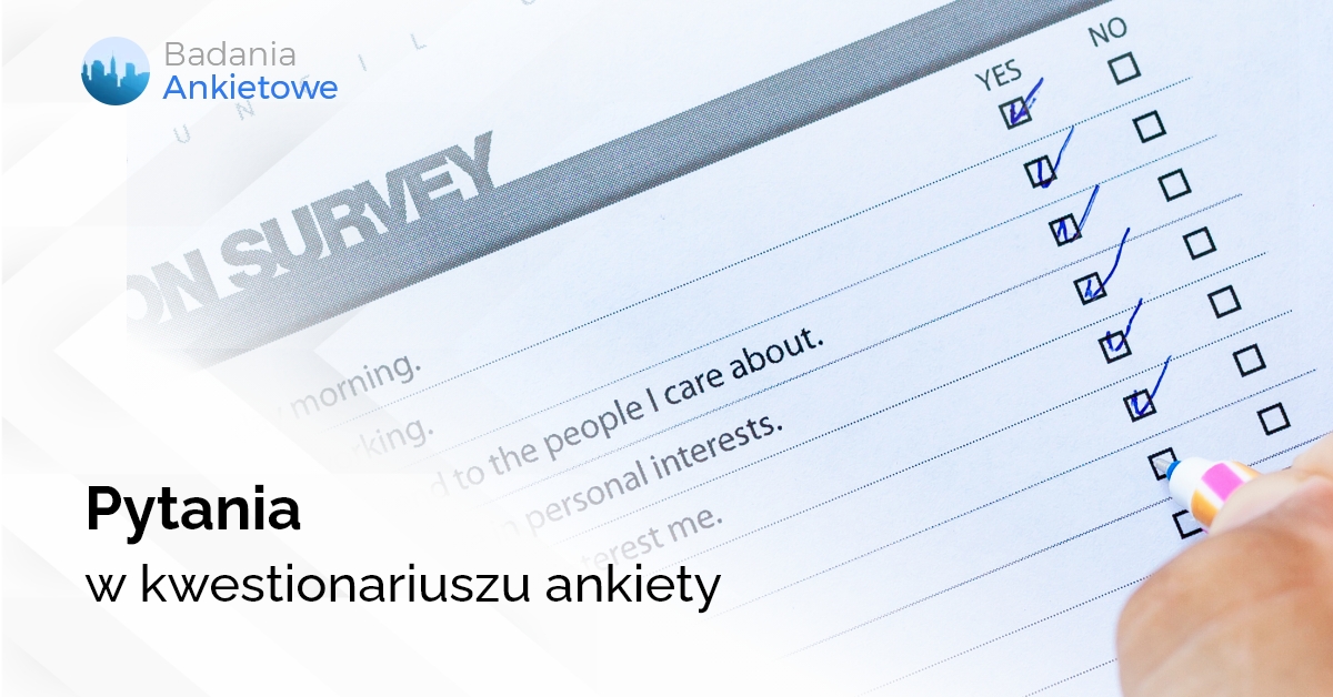 Pytania w kwestionariuszu ankiety